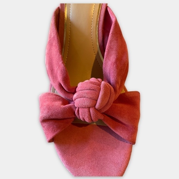 WHBM Callie Pink Suede Slides Mules Sandals Size 10 - Picture 3 of 10